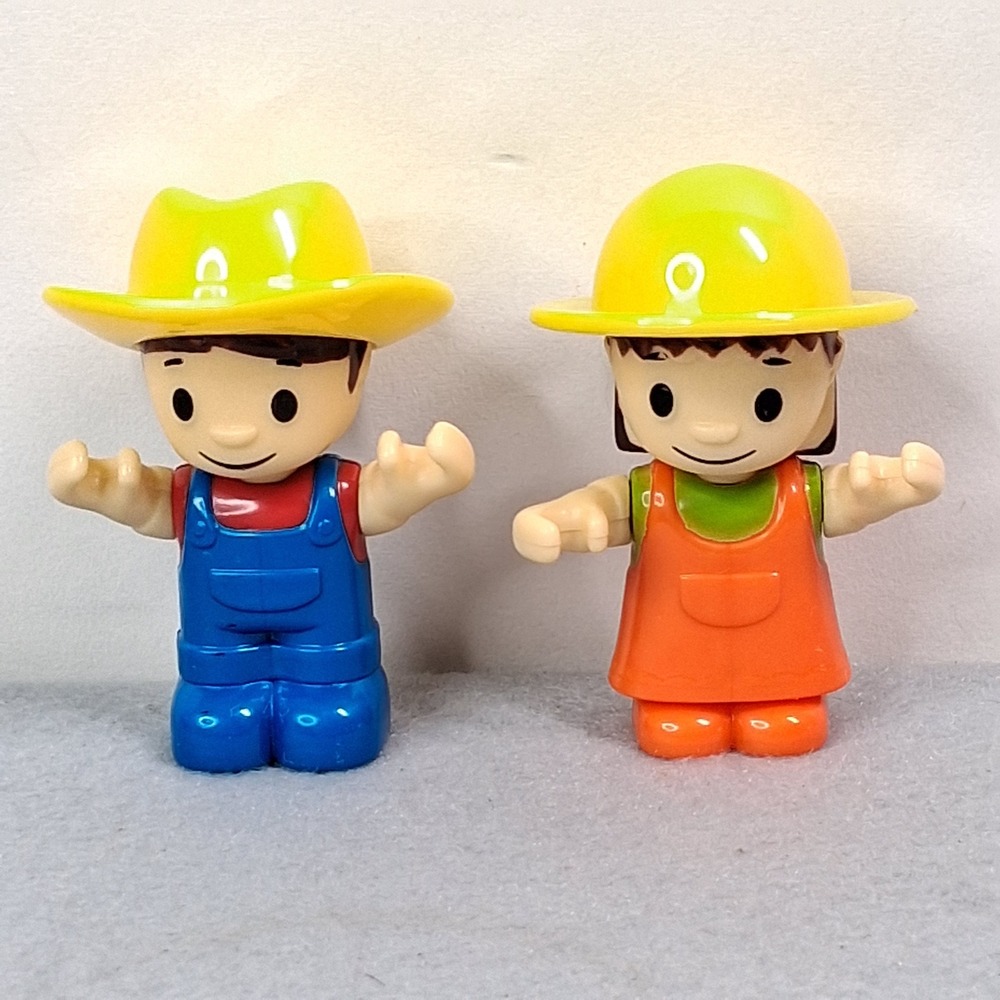 Unbranded Boley Toy Figures Farmer Boy and Girl 2.25" Toddler Preschool Play Set